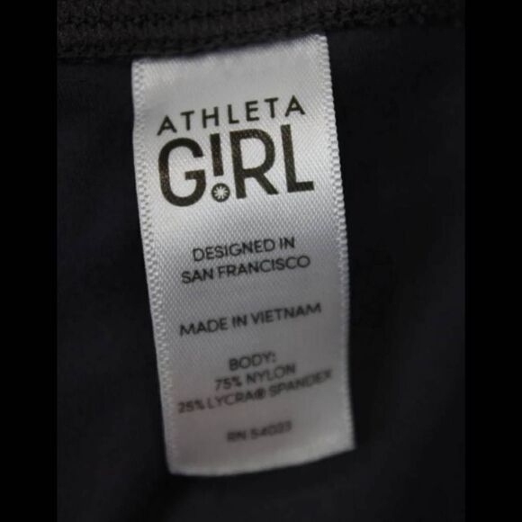 ATHLETA  GIRL CHATURANGA 305922 Hi Rise Crop PURPLE Workout Leggings Size XXL 16 - Picture 5 of 6